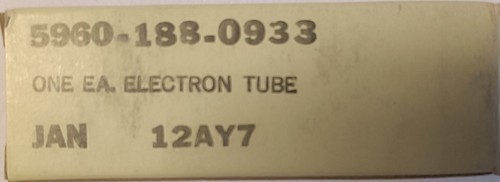 Tube jan 12ay7 ge - 12ay7,
